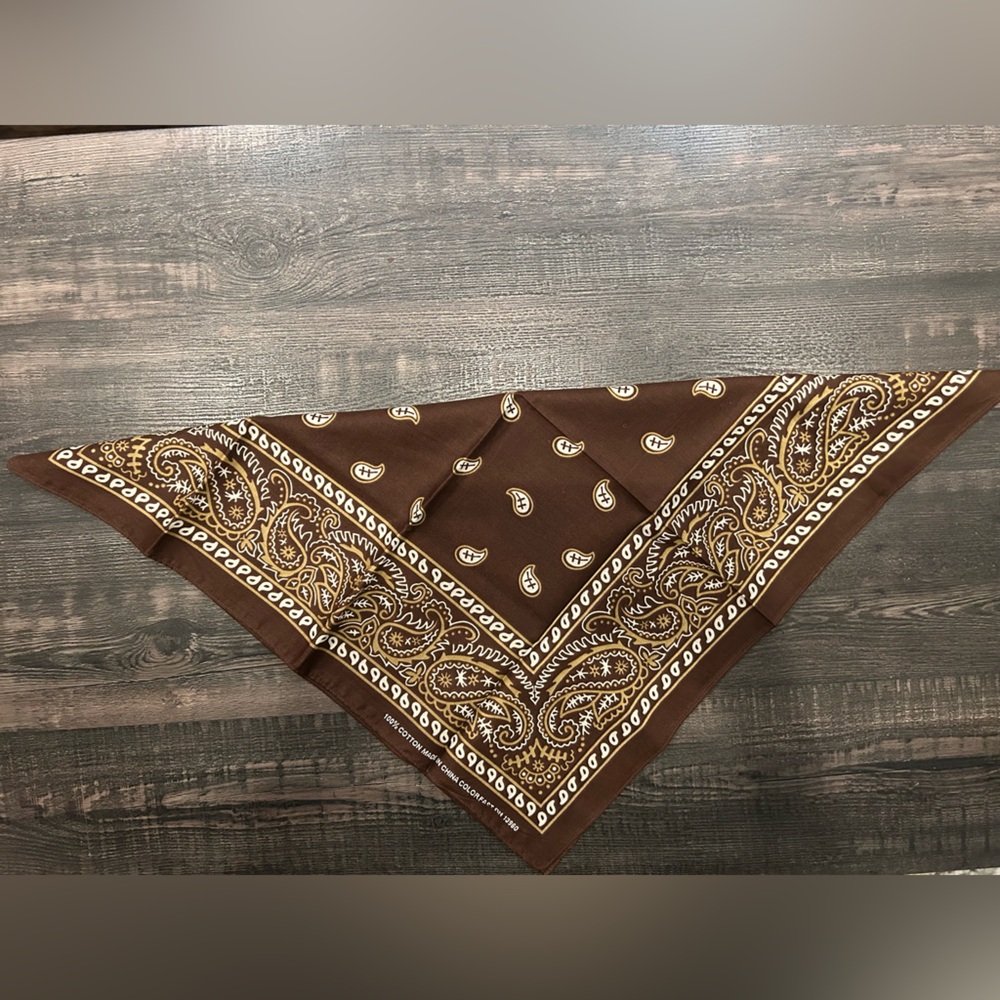 Brown Paisley Bandanaš¤ - Picture 7 of 7